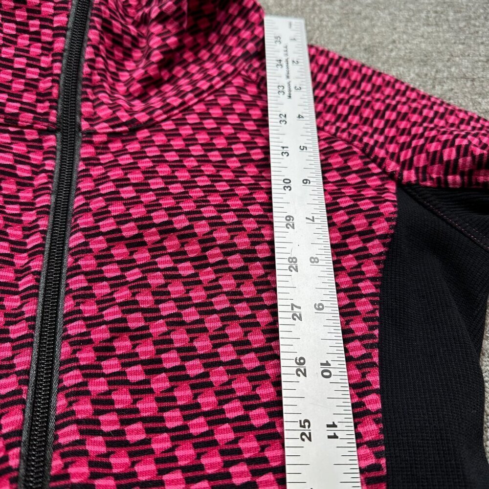 Lululemon Radiant Jacket Womens 4 Pink Black Geometric Full Zip Fleece - Picture 6 of 7